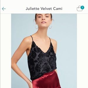 Anthropologie velvet blouse